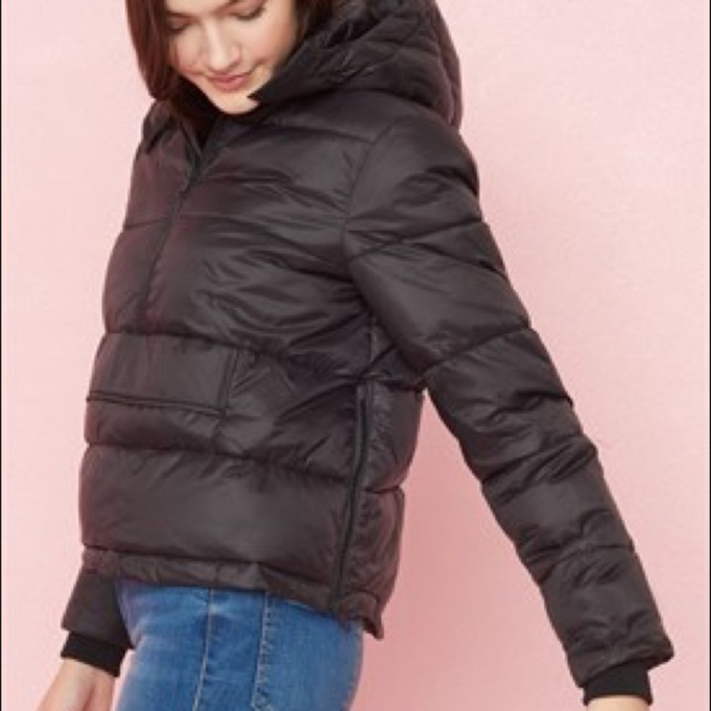 Midi pullover puffer jacket